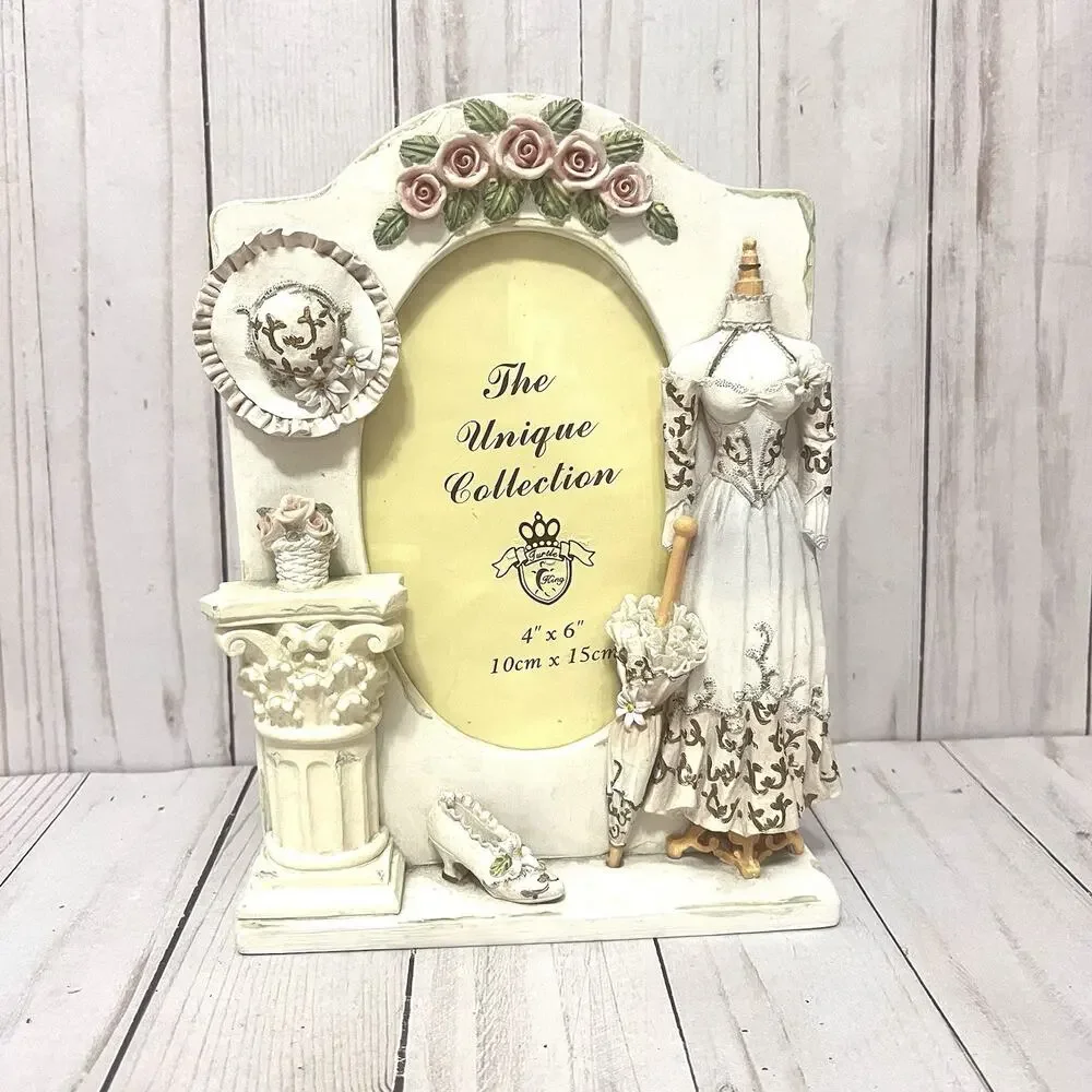 Vintage Victorian Outfit Collage Photo Picture Frame Resin 90s Victoriancore 4x6